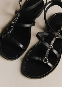 Sandales Low Inaya - Noir Lisse Héritage — view 3