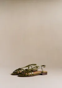 Sandales Low Iris - Vert Olive Lisse — view 2