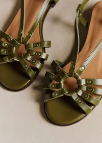 Sandales Low Iris - Vert Olive Lisse — view 4