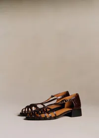 Sandales low Juliette - Brun Croco — view 3