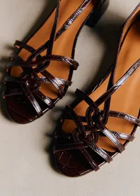 Sandales low Juliette - Brun Croco — view 5