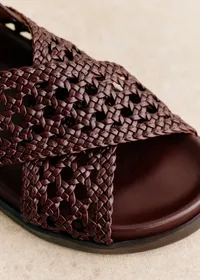 Sandales Low Tilda - Chocolat Lisse Tressé — view 4