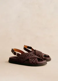 Sandales Low Tilda - Chocolat Lisse Tressé — view 5