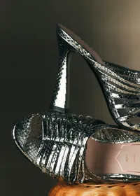 Sandales Lucie - CFM Souliers x Editions Sézane - Serpent argent — view 2