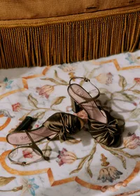 Sandales Marlene - CFM Souliers x Editions Sézane - Mini serpent et satin bronze — view 2
