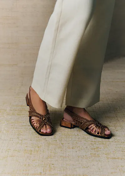 Sandales Martha - CFM Souliers x Éditions Sézane - Métal Bronze