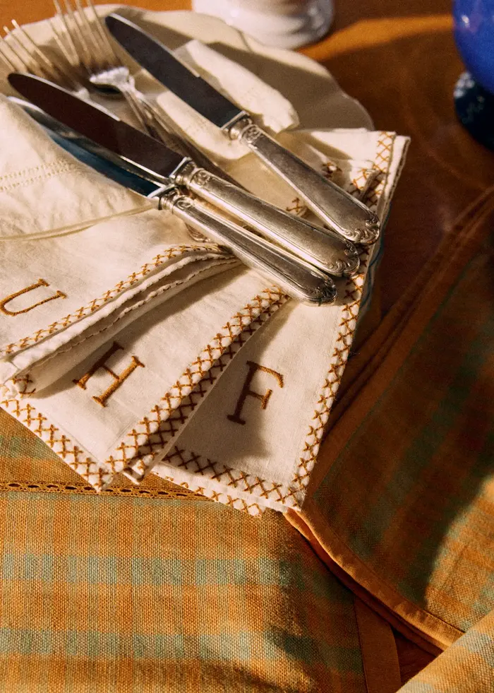 Serviette Monogramme - lettre F