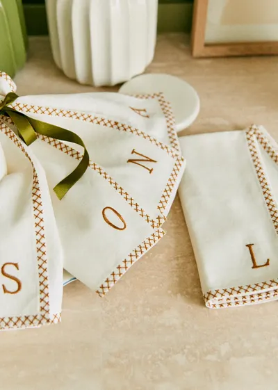 Serviette Monogramme - lettre P