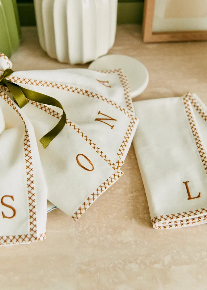 Serviette Monogramme - lettre Y