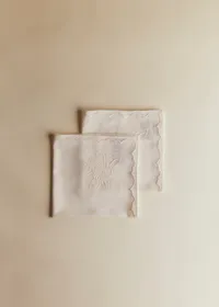 Set de 2 serviettes brodées - Dimanche au Jardin - Écru — view 4