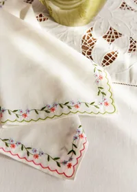 Set de 2 serviettes brodées - Les petites fleurs — view 3
