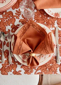 Set de 2 serviettes brodées - Terre De Sienne — view 3