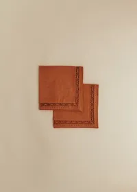 Set de 2 serviettes brodées - Terre De Sienne — view 5