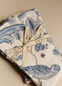 Set de 2 serviettes - Sézane x Antoinette Poisson - Imprimé Oiseaux Bleus — view 3