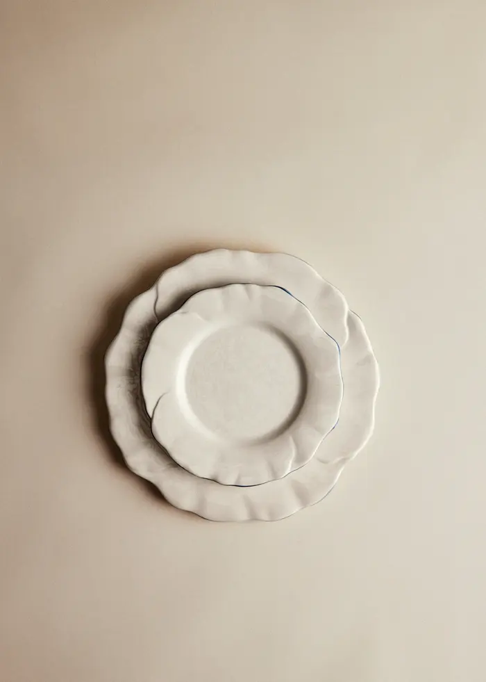 Set de 4 assiettes à dessert - Barcarolle - Bleu Vintage