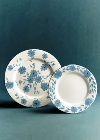 Set de 4 assiettes à dessert - Fleurs de Jardin - Bleu Vintage — view 2