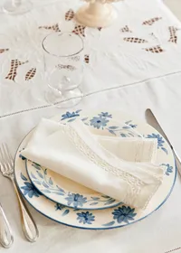 Set de 4 assiettes à dessert - Fleurs de Jardin - Bleu Vintage — view 4