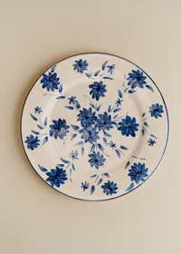 Set de 4 assiettes plates - Fleurs de Jardin - Bleu Vintage — view 5