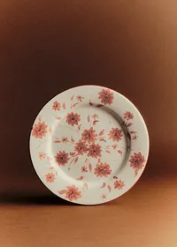 Set de 4 assiettes plates - Fleurs de Jardin - Terre de sienne — view 3