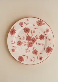 Set de 4 assiettes plates - Fleurs de Jardin - Terre de sienne — view 4