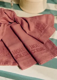 Set de 4 Serviettes - Les Mots brodés - Blush — view 4