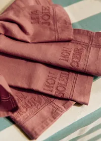 Set de 4 Serviettes - Les Mots brodés - Blush — view 5
