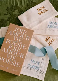 Set de 4 Serviettes - Les Mots brodés - Ecru — view 5