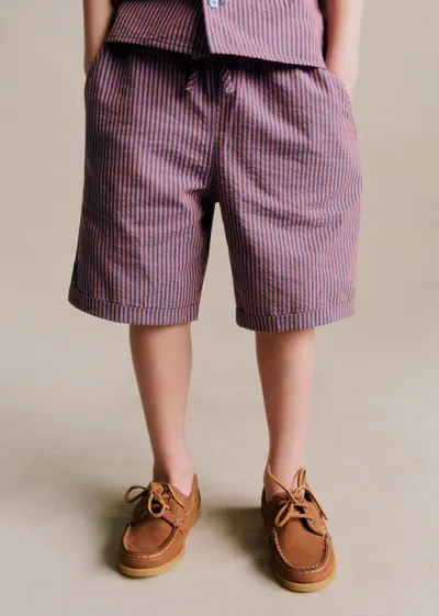 Short Harty - Rayure Rose Marine