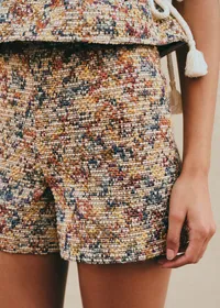 Short Nick - Jacquard Abstrait Écru Multico — view 2
