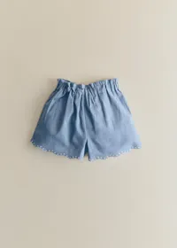 Short Ophélia - Bleu Vintage / Broderie Aurélia — view 3