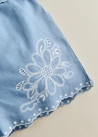 Short Ophélia - Bleu Vintage / Broderie Aurélia — view 4