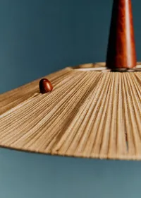 Suspension scandinave en teck et corde années 60 - Teck et corde — view 3