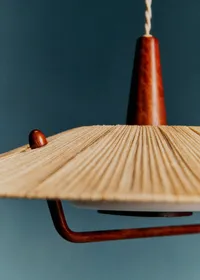 Suspension scandinave en teck et corde années 60 - Teck et corde — view 5