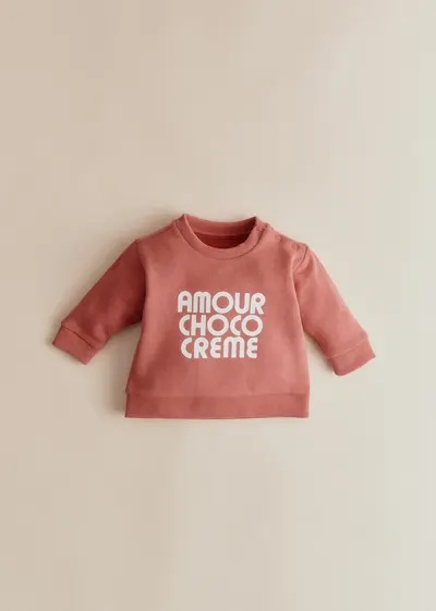 Sweat-Shirt Amour Choco Crème - Sienne