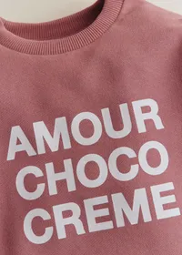 Sweat-Shirt Amour Choco Crème - Sienne / Crème — view 2