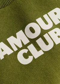 Sweat-Shirt Amour club - Olive / écru — view 4