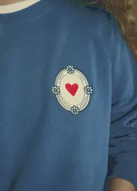 Sweat-Shirt Coeur - Sézane x Antoinette Poisson - Bleu Paon — view 2