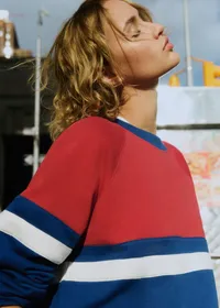Sweat-Shirt Helio - Bleu Rouge Écru — view 2