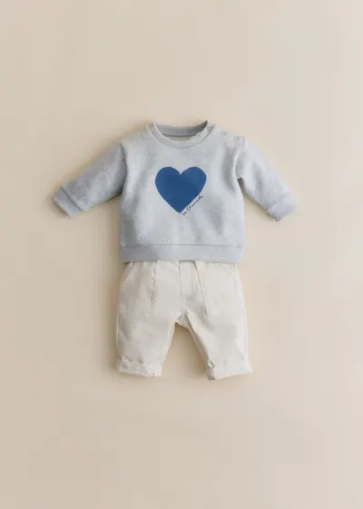 Sweat-Shirt La Chamade - Gris Chiné / Indigo