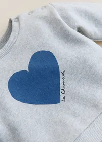 Sweat-Shirt La Chamade - Gris Chiné / Indigo — view 2