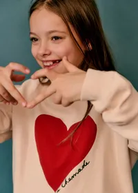 Sweat-Shirt La Chamade - Crème / Rouge — view 4