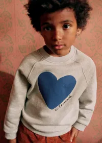 Sweat-Shirt La Chamade - Gris Chiné / Indigo — view 2