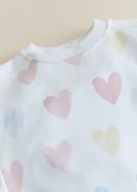 Sweat-Shirt Lary - Ecru / Coeur Pastel — view 2