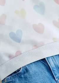 Sweat-Shirt Lary - Ecru / Coeur Pastel — view 3