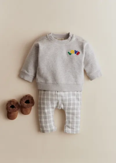 Sweat-Shirt Love - Gris Chiné / Multico