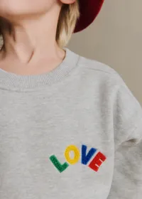 Sweat-Shirt Love - Gris Chiné / Multico — view 2