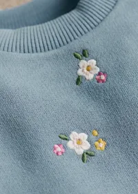 Sweat-Shirt Lulu - Bleu vintage / Broderie Altea — view 2