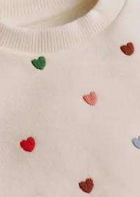 Sweat-Shirt Marceau - Ecru / Coeurs Multico — view 5