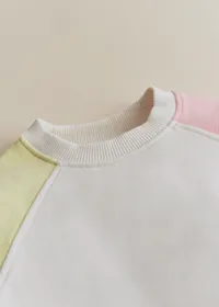 Sweat-Shirt Tommy - Ecru / Rose pastel / Jaune citron — view 5
