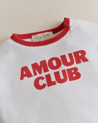 T-Shirt Amour club - Ecru / Rouge — view 3
